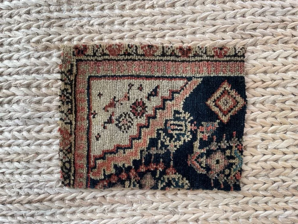Antique Rug Framed Fragment — Weft & Wool